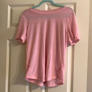 Lululemon Pink Long Distance Short Sleeve